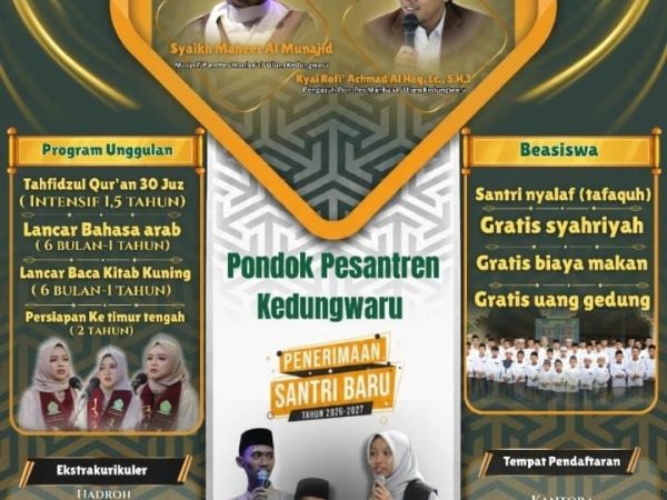 Ponpes Mambaul 'Ulum Kedungwaru Kebumen Tawarkan Beasiswa Gratis Total